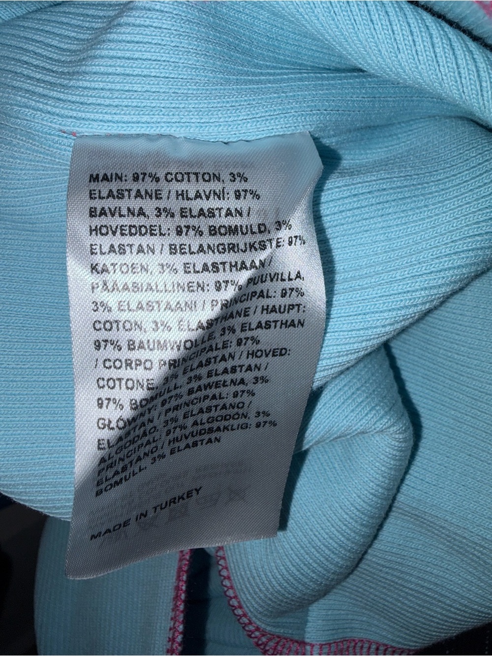 NWT The Ragged Priest Cutout Crop Top - Blue & Pink Contrast Stitch - Picture 9 of 10
